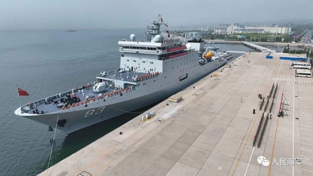 戚繼光艦起航執行遠海遠域實習訪問任務