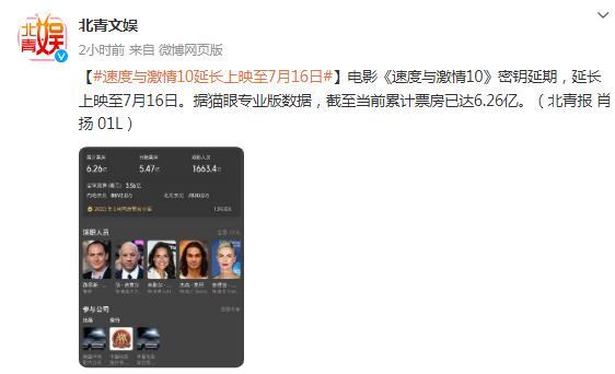 《速度與激情10》延長上映至7月16日