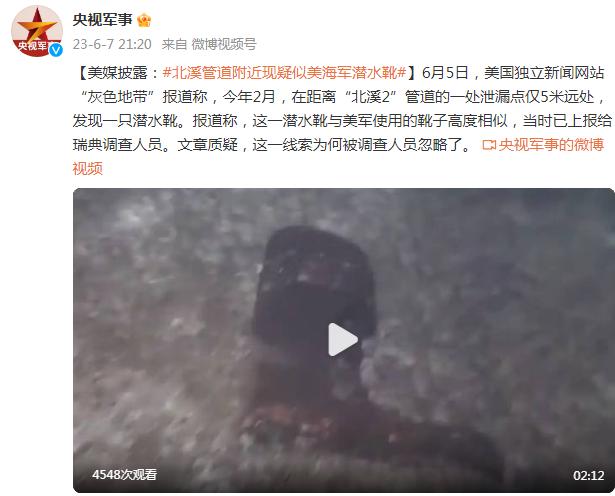 美媒披露：“北溪”管道附近現疑似美海軍潛水靴