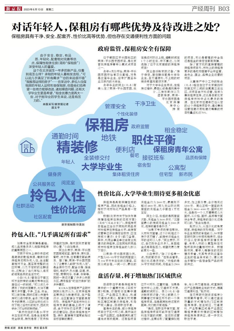 對話年輕人，保租房有哪些優勢及待改進之處？
