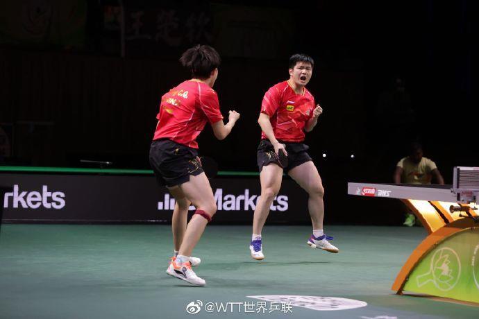 德班世乒賽：樊振東/王楚欽攜手晉級決賽