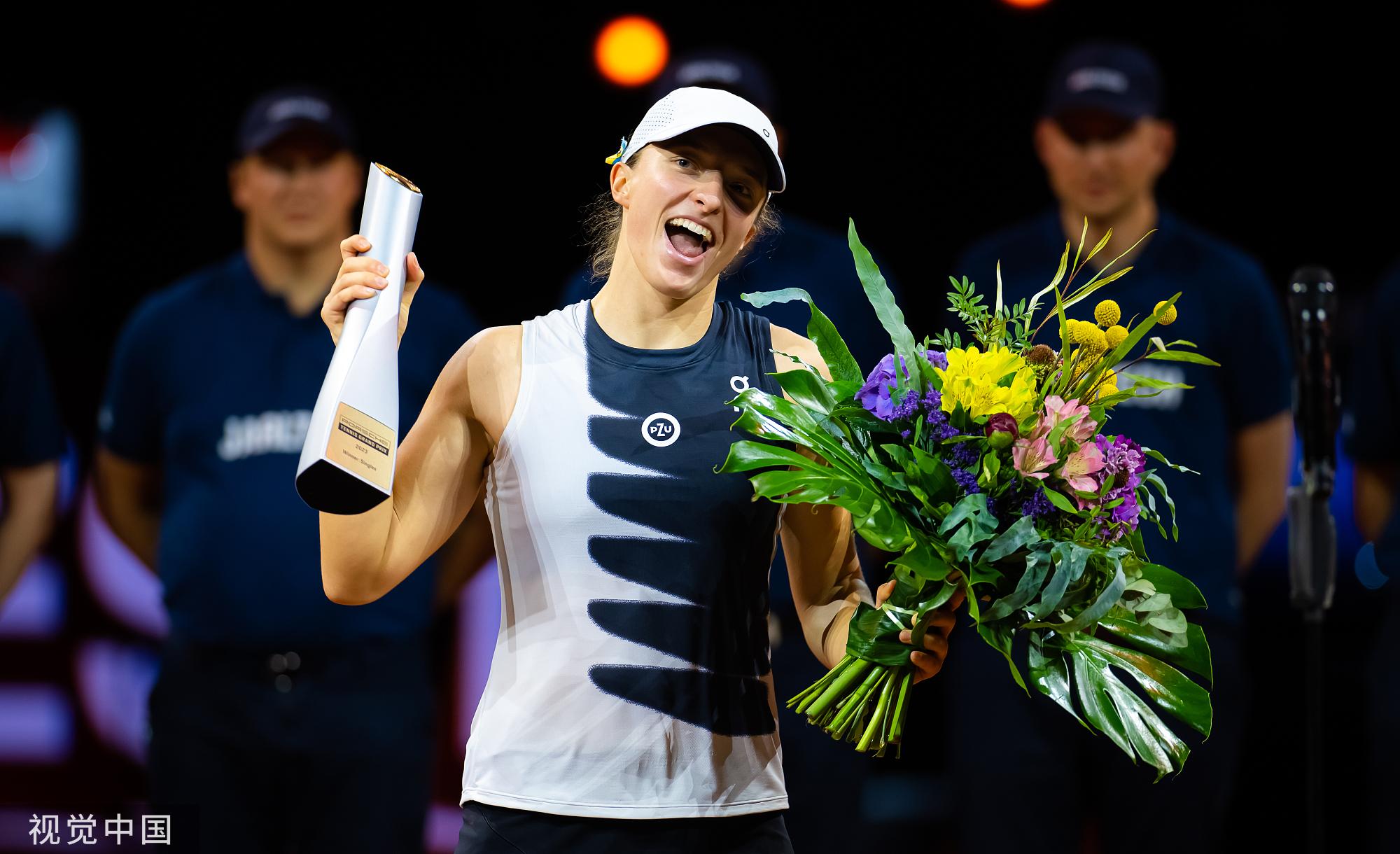 WTA斯圖加特賽 斯瓦泰克成功衛冕