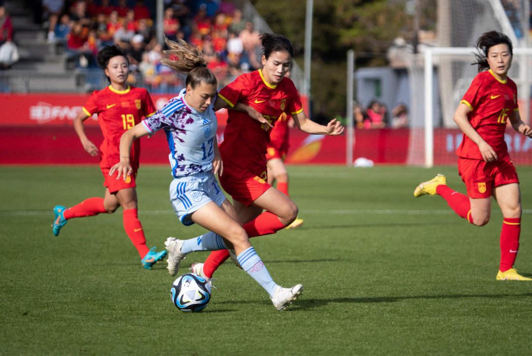 還有差距！國際友誼賽中國女足三球負於西班牙女足