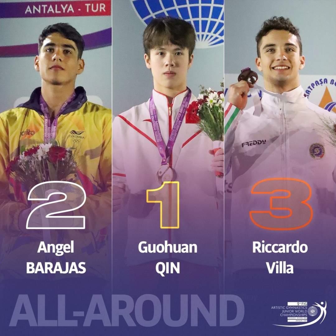 體操世青賽覃國歡男子個人全能奪冠