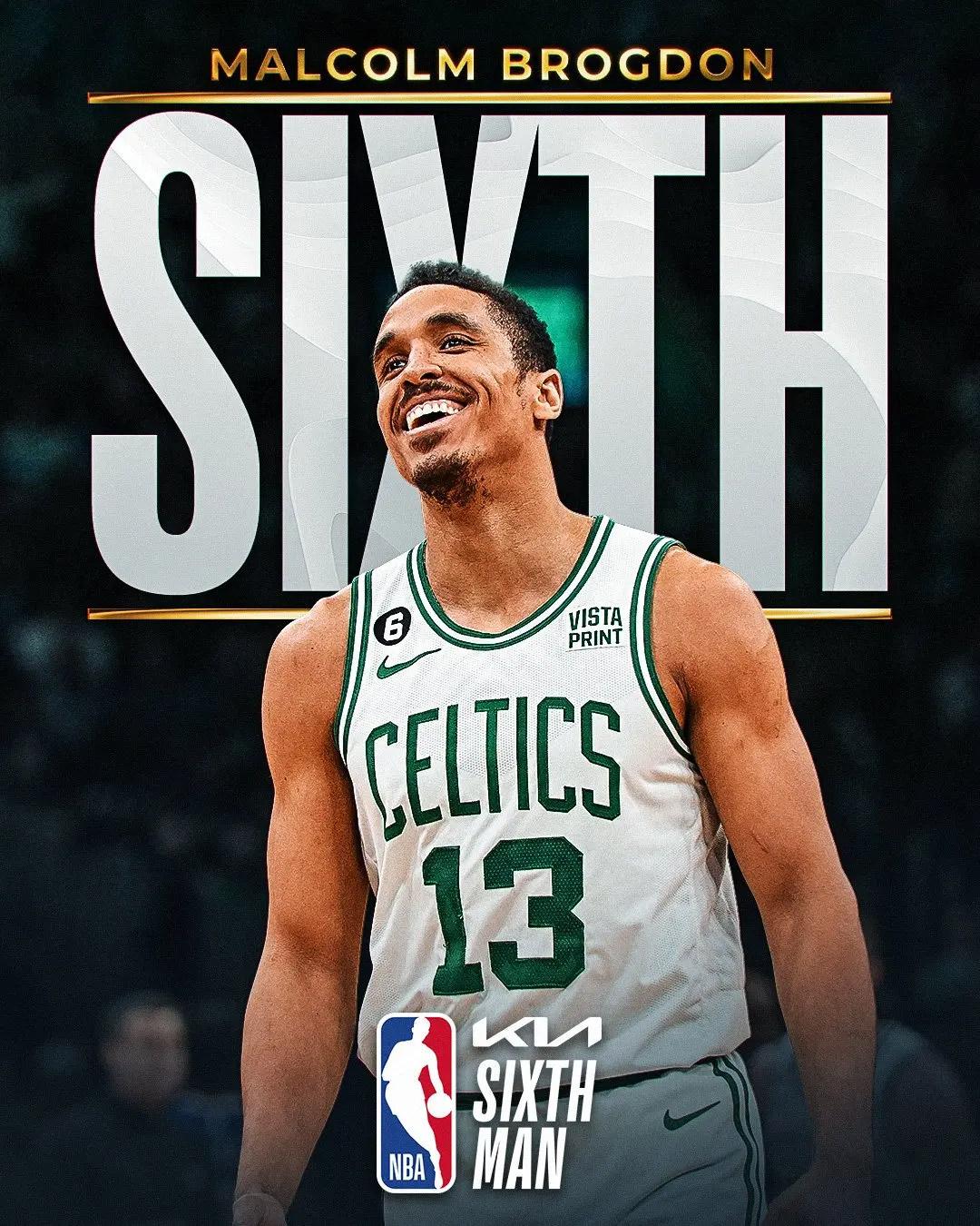 NBA官方：馬爾科姆-布羅格登當選本賽季最佳第六人