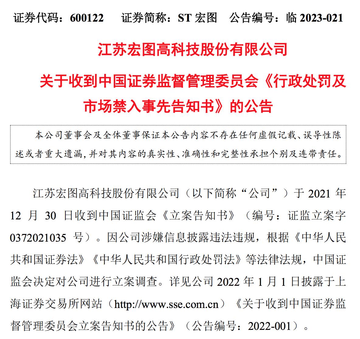 連續五年造假，ST宏圖觸及強制退市