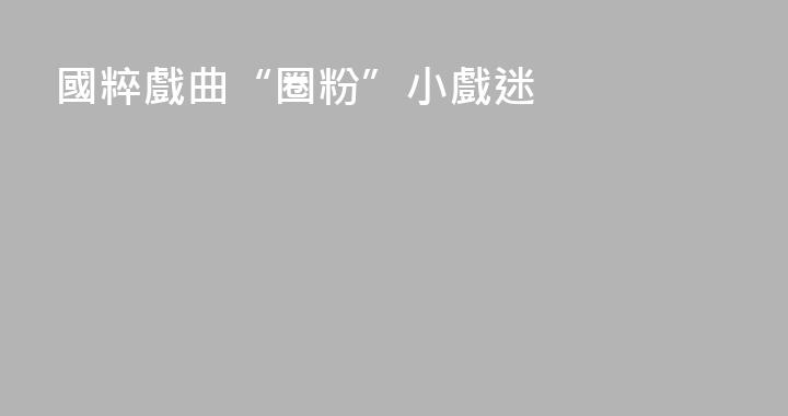 國粹戲曲“圈粉”小戲迷