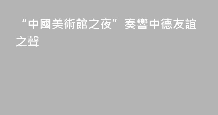 “中國美術館之夜”奏響中德友誼之聲