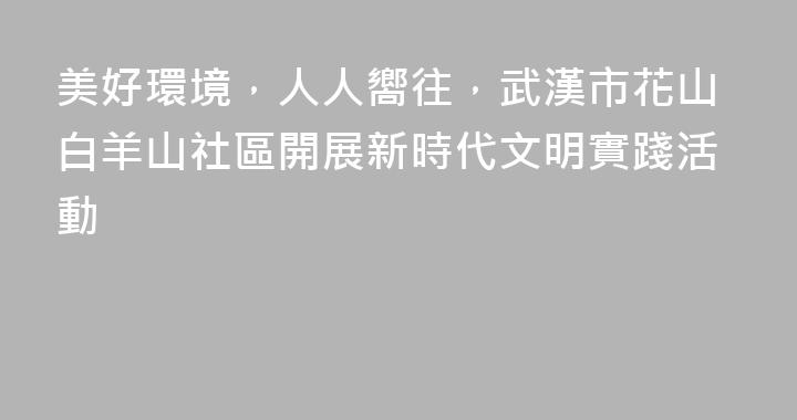 美好環境，人人嚮往，武漢市花山白羊山社區開展新時代文明實踐活動