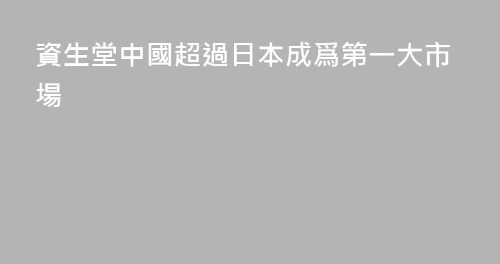 資生堂中國超過日本成爲第一大市場