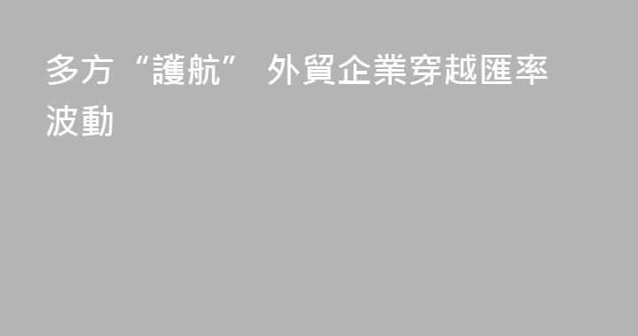 多方“護航” 外貿企業穿越匯率波動