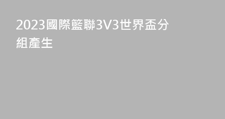 2023國際籃聯3V3世界盃分組產生