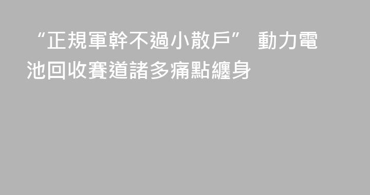 “正規軍幹不過小散戶” 動力電池回收賽道諸多痛點纏身