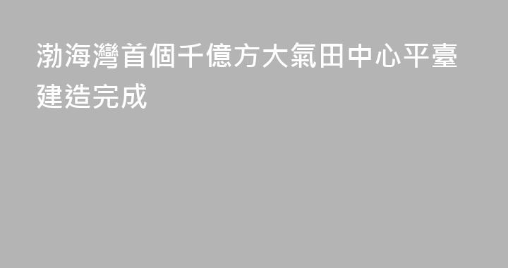 渤海灣首個千億方大氣田中心平臺建造完成