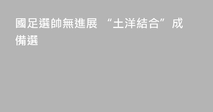 國足選帥無進展 “土洋結合”成備選