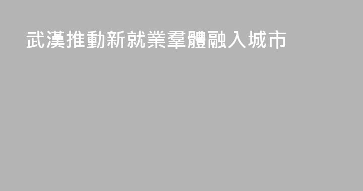 武漢推動新就業羣體融入城市