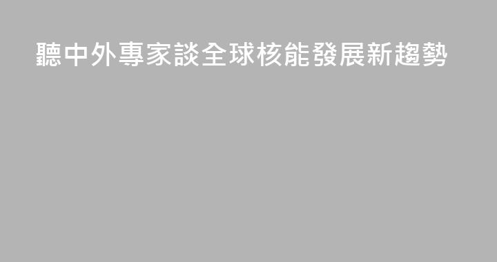 聽中外專家談全球核能發展新趨勢