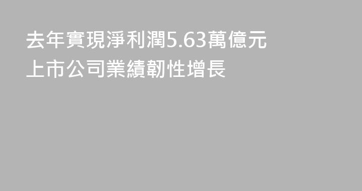 去年實現淨利潤5.63萬億元 上市公司業績韌性增長