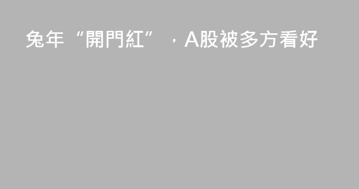兔年“開門紅”，A股被多方看好