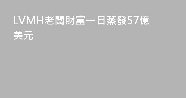 LVMH老闆財富一日蒸發57億美元