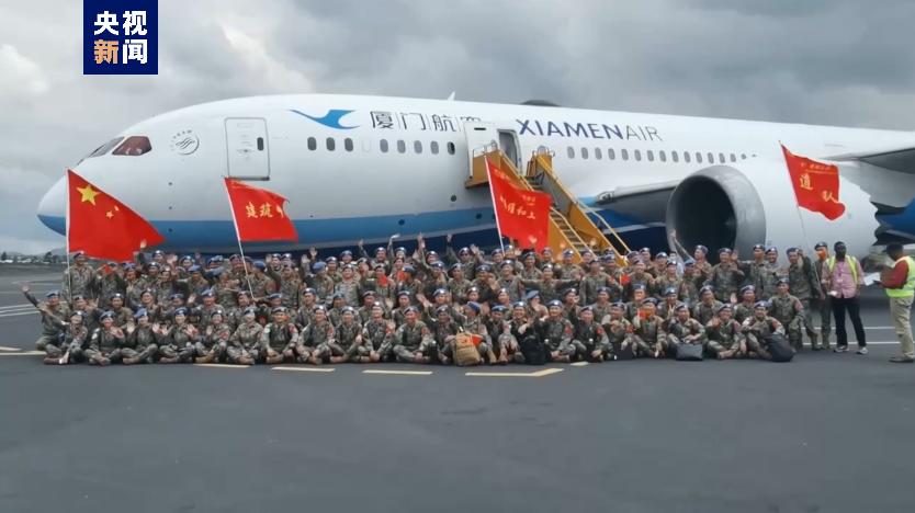 中國第26批赴剛果（金）維和部隊啓程回國