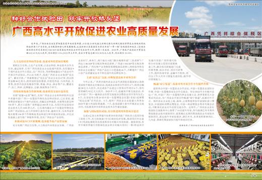 廣西高水平開放促進農業高質量發展