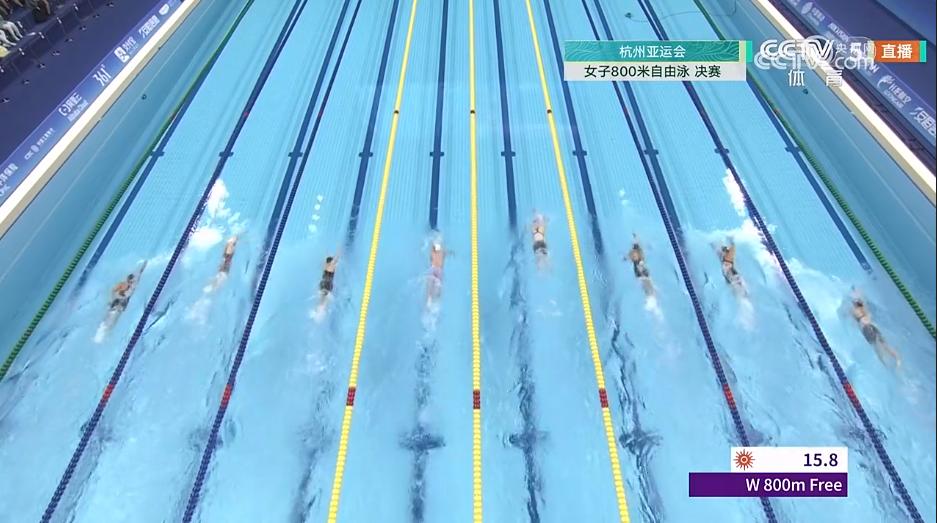 李冰潔奪得杭州亞運會女子800米自由泳金牌