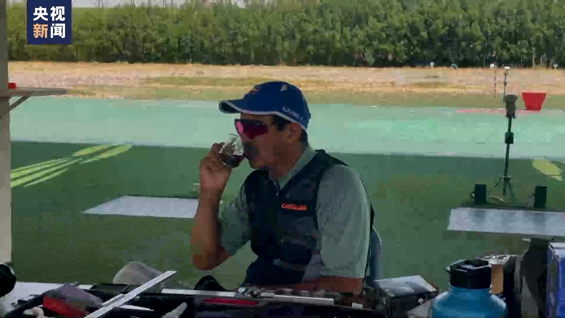 科威特飛碟射擊運動員父子在高溫下備戰杭州亞運會