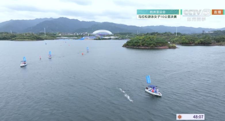 吳姝彤奪得杭州亞運會馬拉松游泳女子10公里金牌