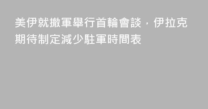 美伊就撤軍舉行首輪會談，伊拉克期待制定減少駐軍時間表