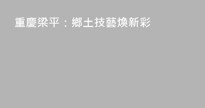 重慶梁平：鄉土技藝煥新彩