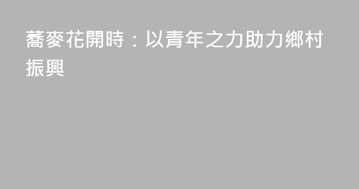 蕎麥花開時：以青年之力助力鄉村振興