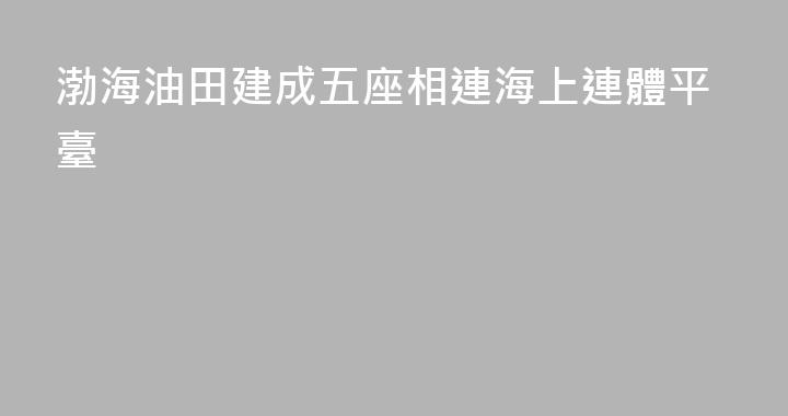 渤海油田建成五座相連海上連體平臺
