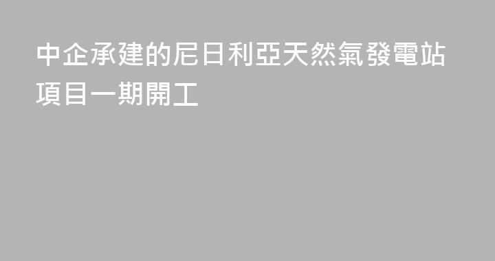 中企承建的尼日利亞天然氣發電站項目一期開工