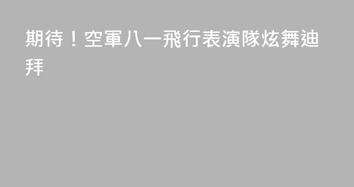 期待！空軍八一飛行表演隊炫舞迪拜