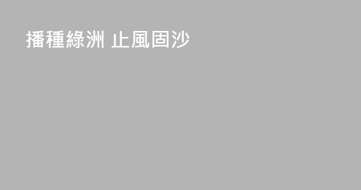 播種綠洲 止風固沙