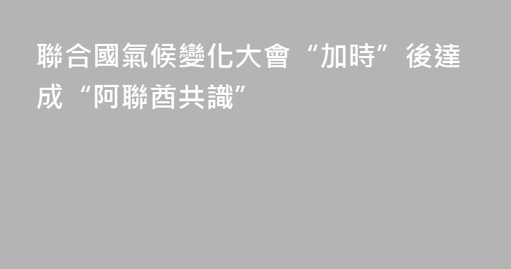 聯合國氣候變化大會“加時”後達成“阿聯酋共識”