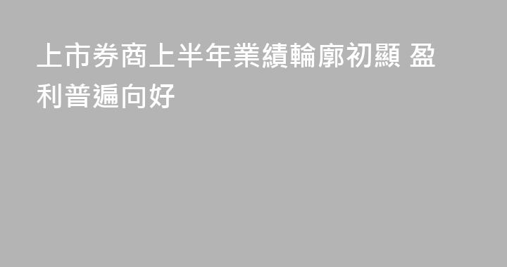 上市券商上半年業績輪廓初顯 盈利普遍向好