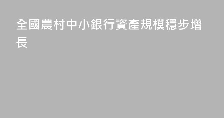 全國農村中小銀行資產規模穩步增長