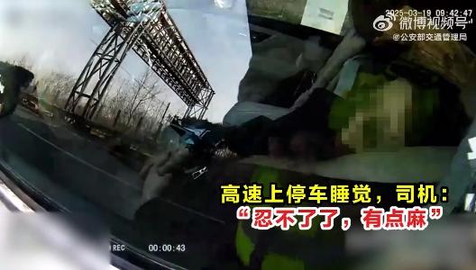 高速上停車睡覺，司機：“忍不了了，有點麻”