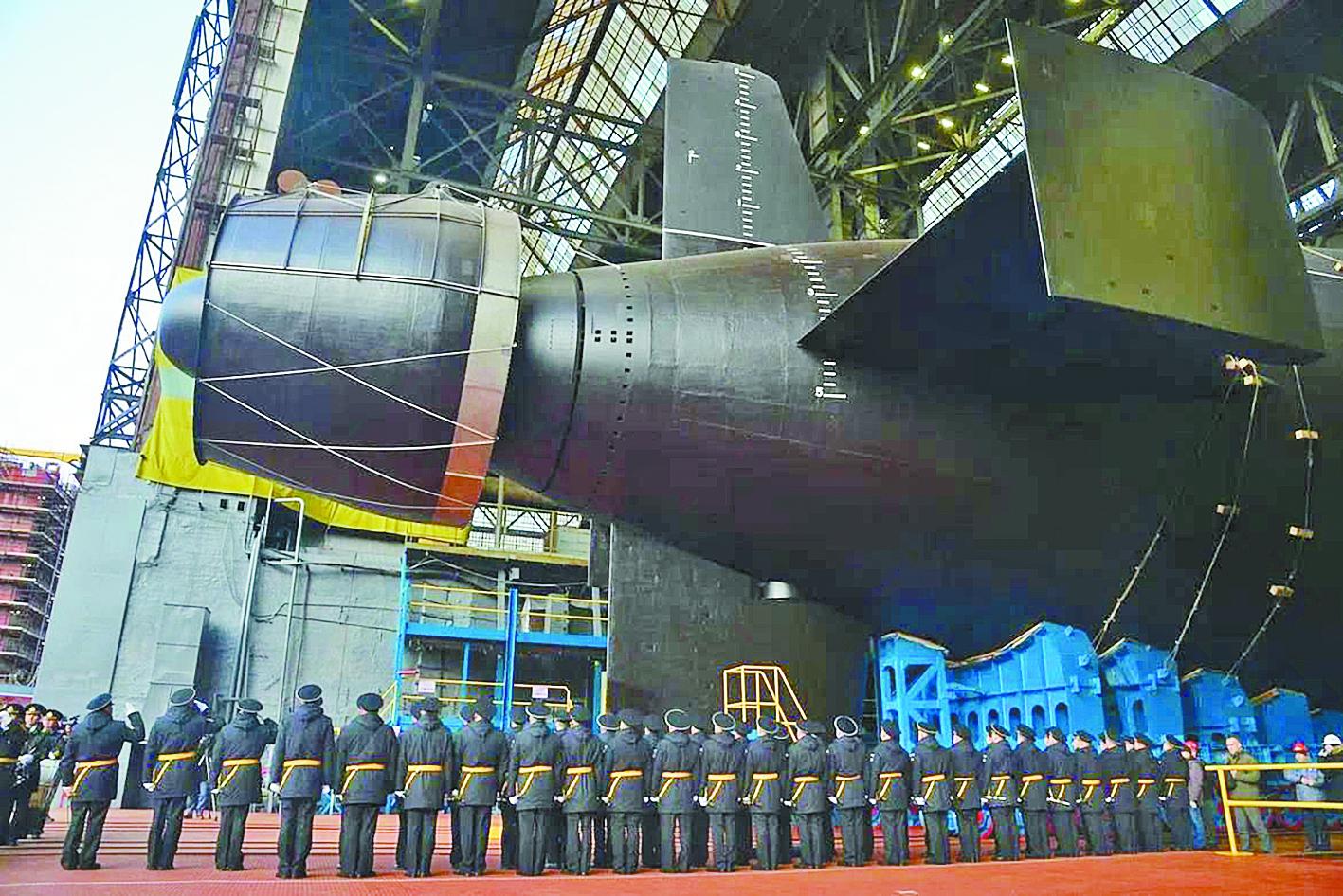 俄最新核潛艇下水，可搭載“末日魚雷”