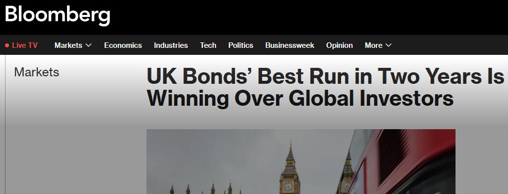 英債市場強勢反彈，吸引全球資本押注