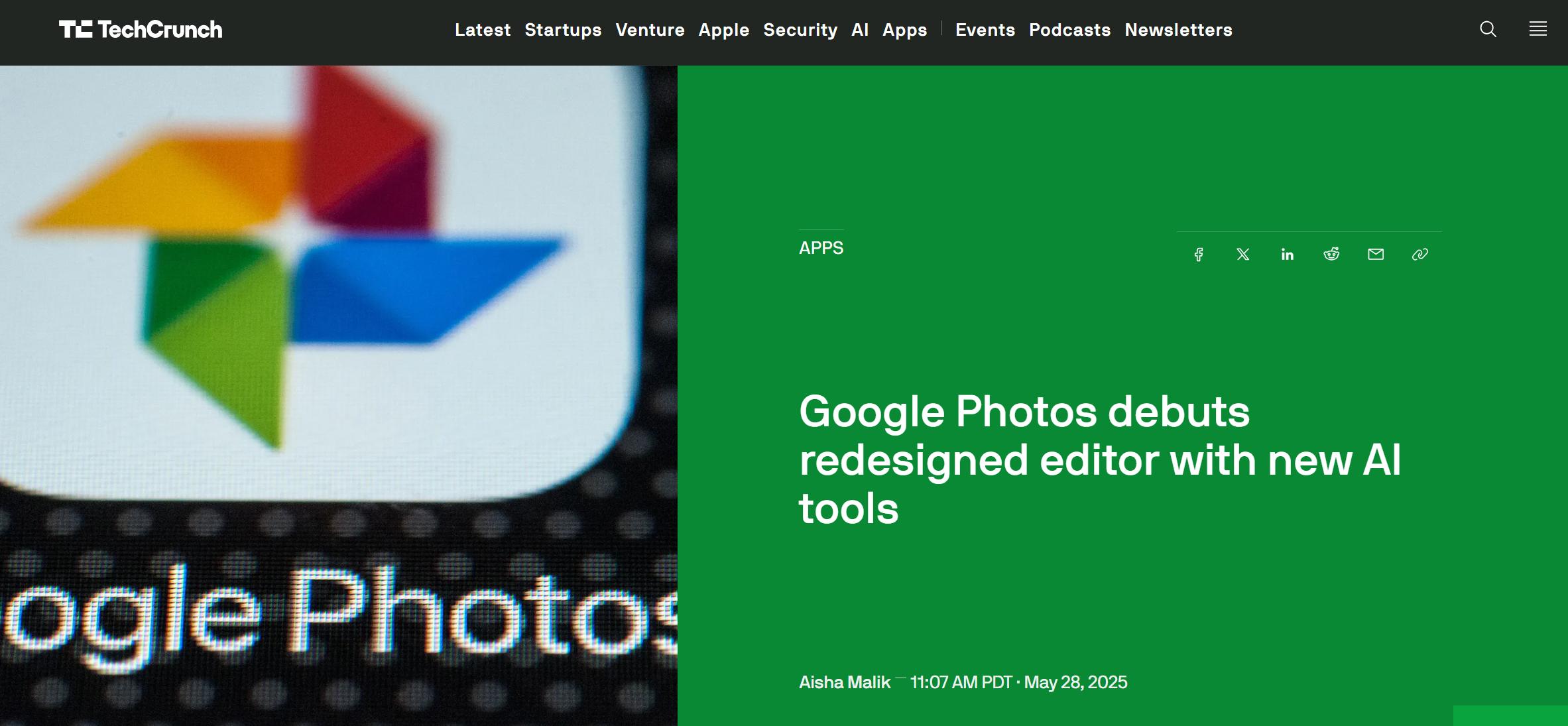Google Photos推出全新編輯器 集成多項AI工具