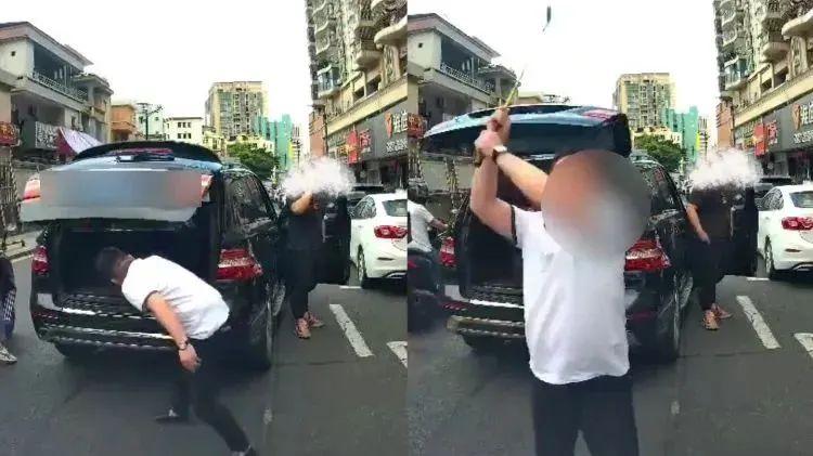 男子別停他人車輛後當街狂砸玻璃！警方：刑拘