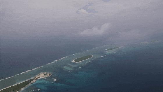 西沙海軍老兵退伍，飛機特意繞島飛行