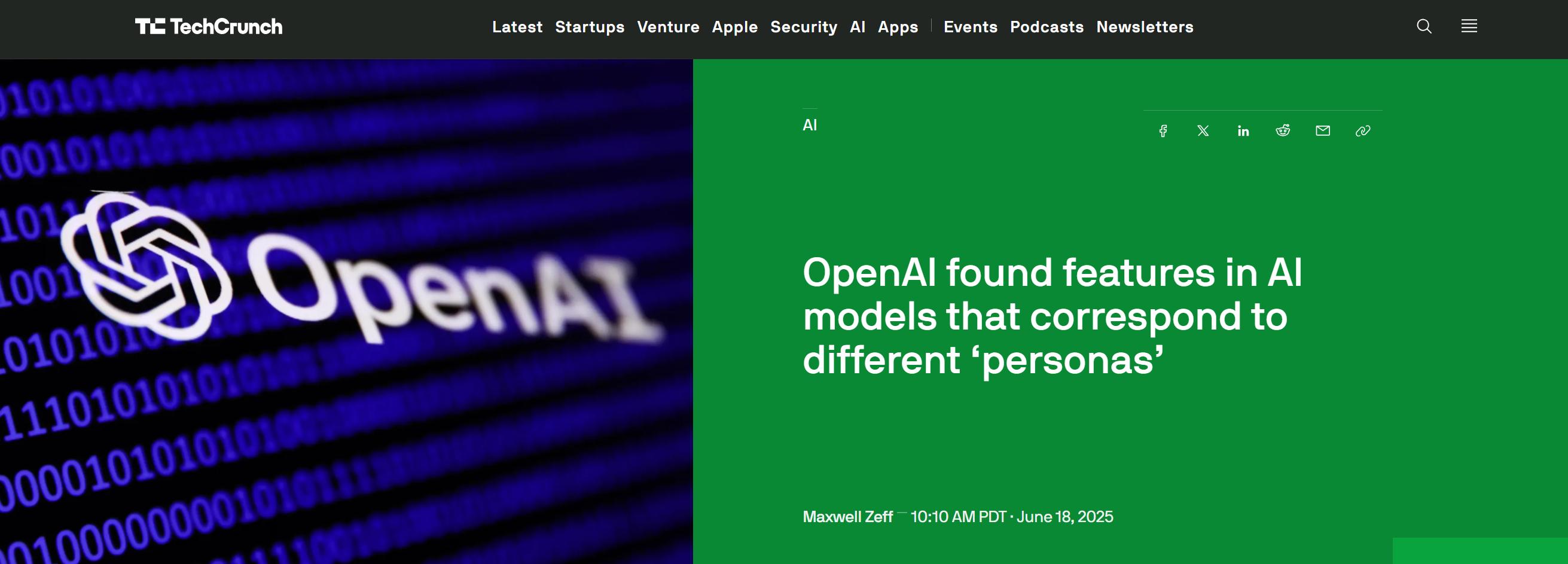 OpenAI 新發現：AI 模型中存在與 “角色” 對應的特徵標識