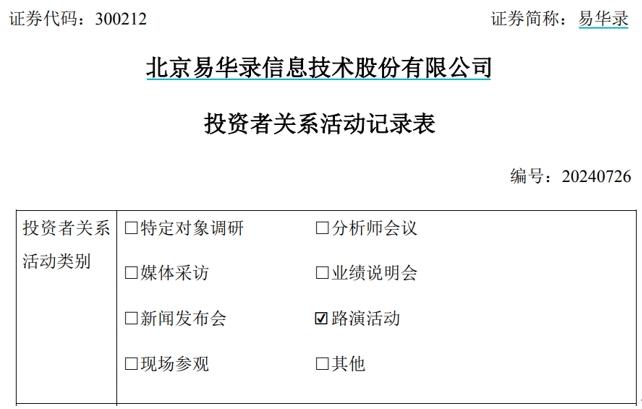 易華錄接待多家機構調研，稱車路雲一體化大規模使用尚需一定時間