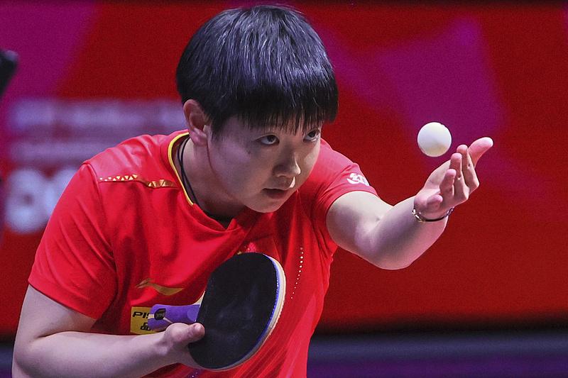 巔峯對決！孫穎莎4比3戰勝王曼昱 奪女單冠軍