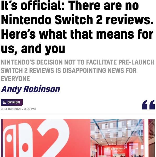 任天堂確認Switch 2發售前不提供評測機，固件更新鎖定“重要功能”