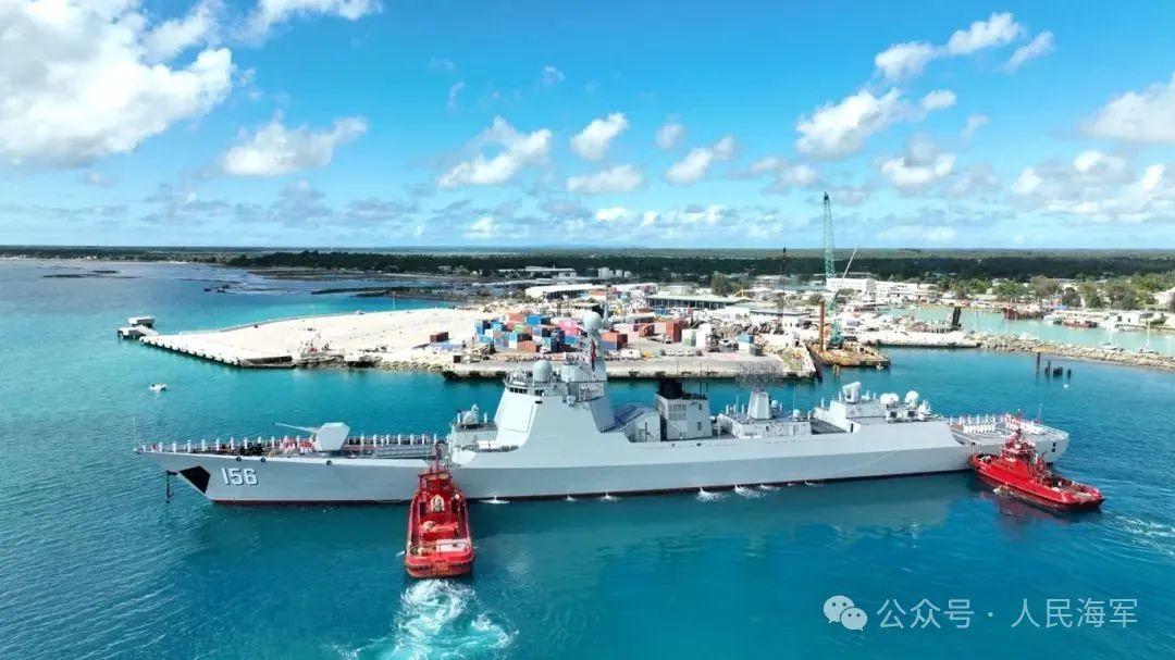 海軍淄博艦抵達湯加